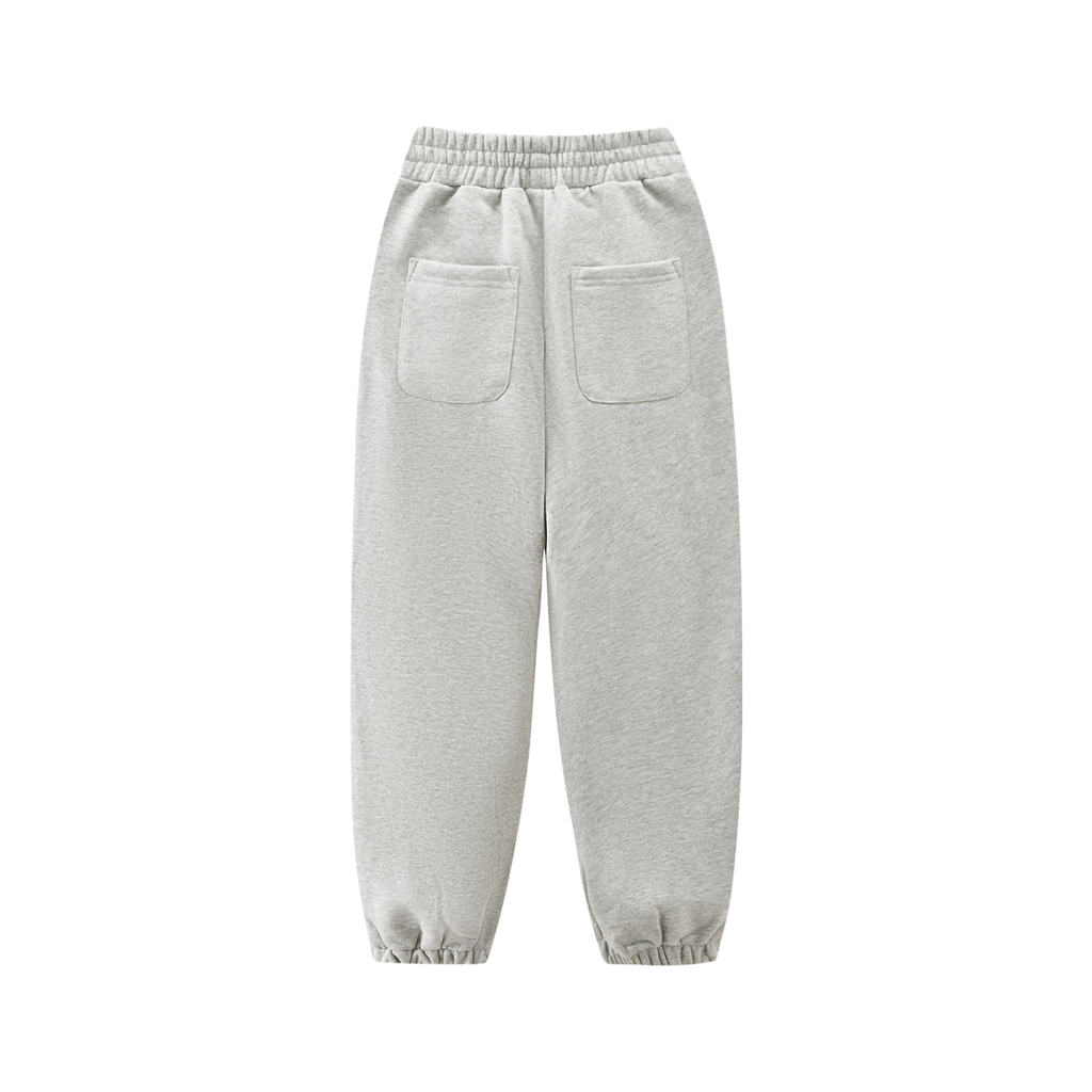 DURO Youth Wrestling heavyweight fleece sweatpants in flower grey, back view