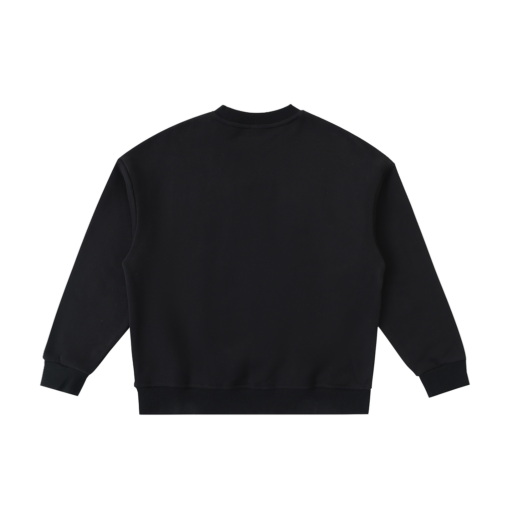 DURO Youth Wrestling heavyweight fleece crewneck in beige, front view