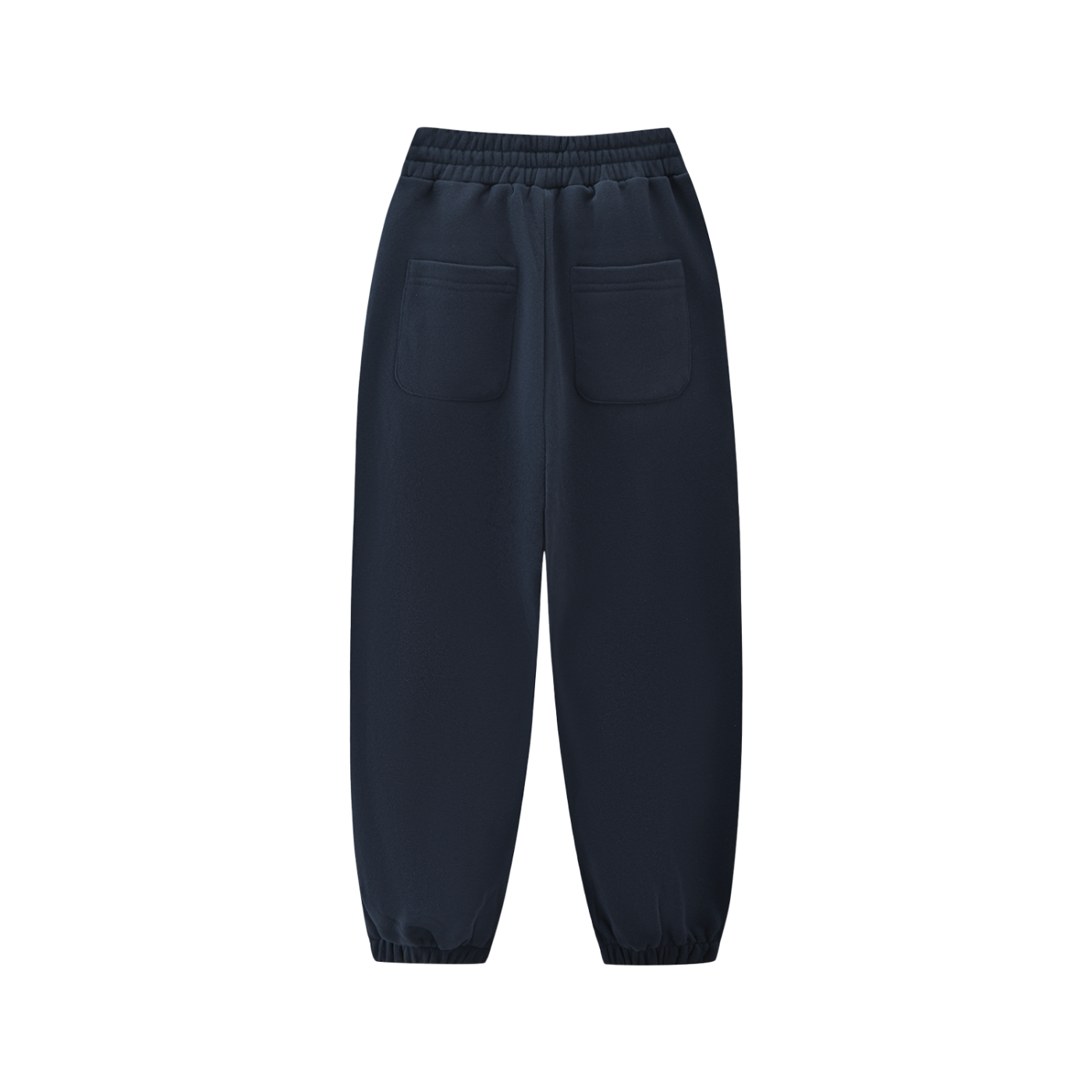 DURO Youth Wrestling heavyweight fleece sweatpants in navy blue, back view