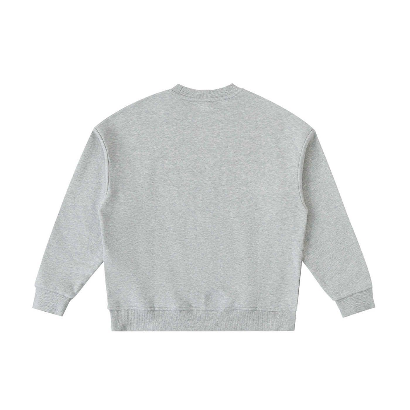DURO Youth Wrestling heavyweight fleece crewneck in black, front view