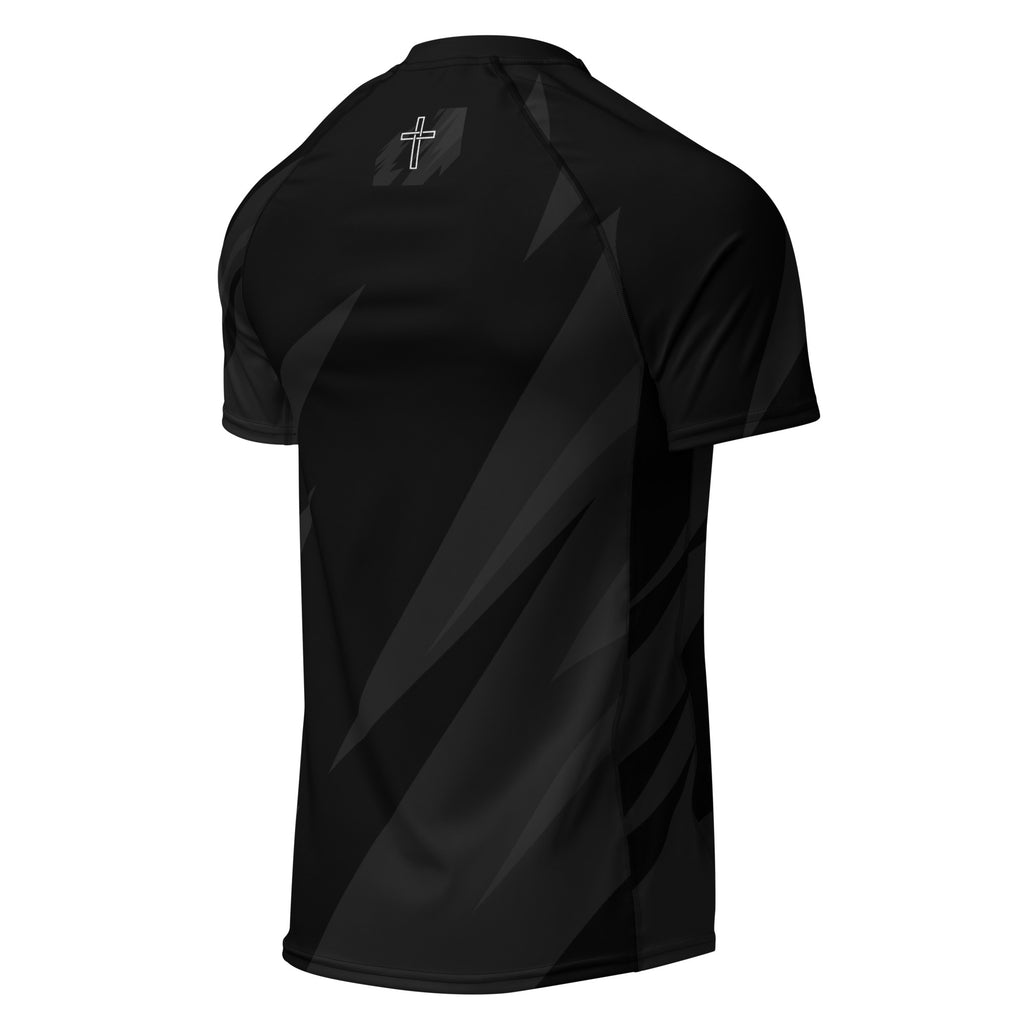 DURO Martial Arts short-sleeve rash guard, back view
