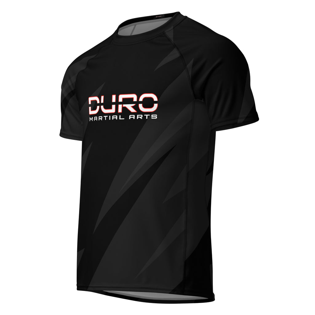 DURO Martial Arts short-sleeve rash guard, front view