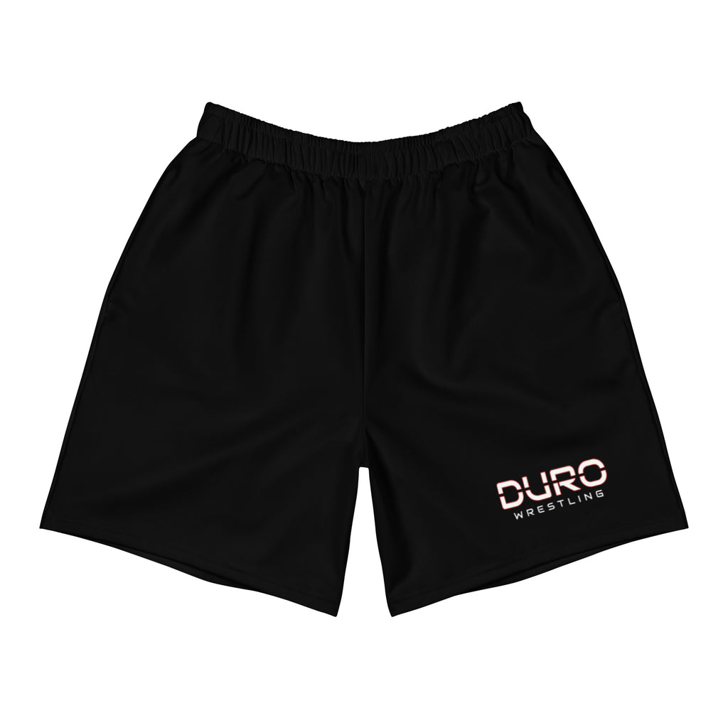 DURO Wrestling athletic shorts in black, front view
