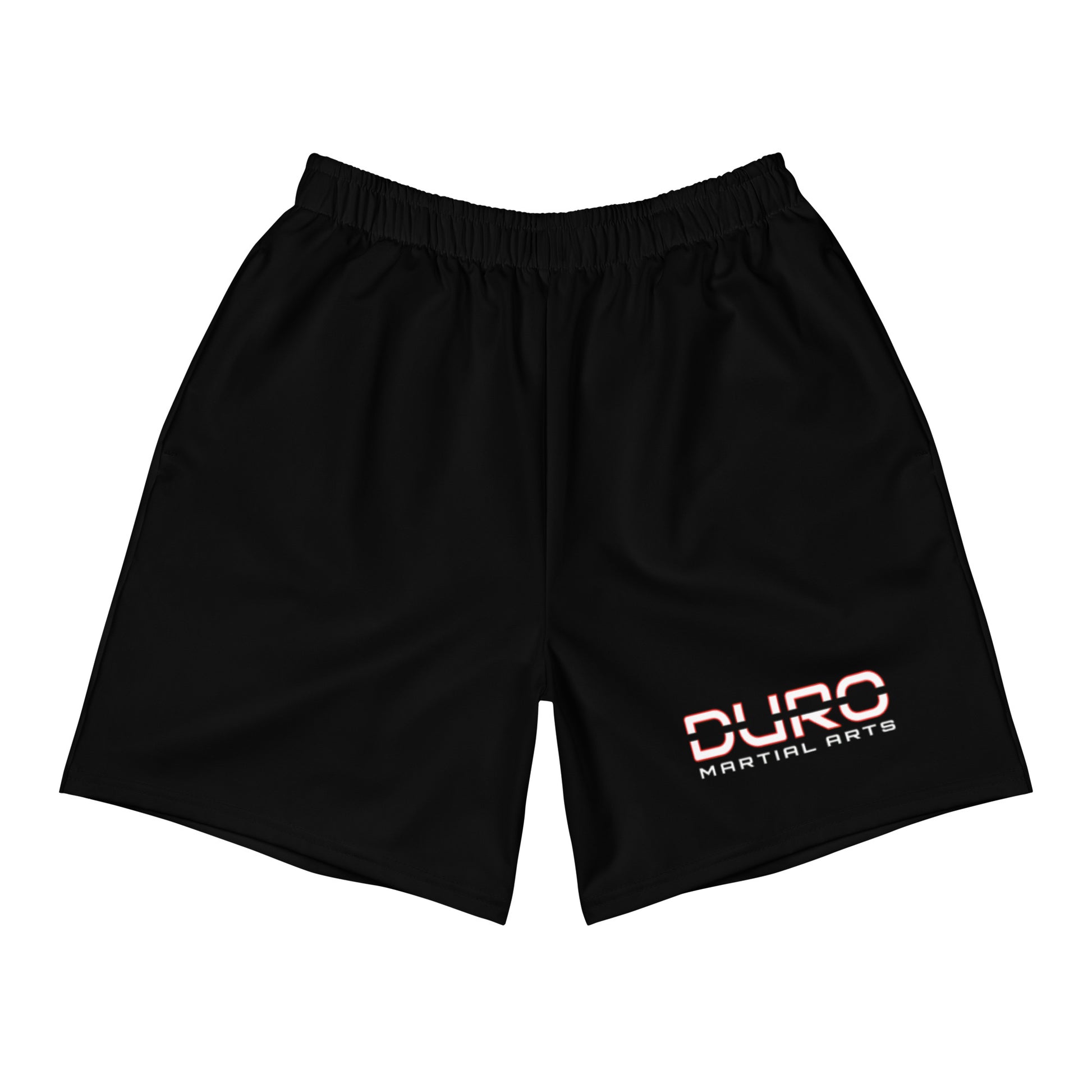 DURO Martial Arts training shorts in black, front view