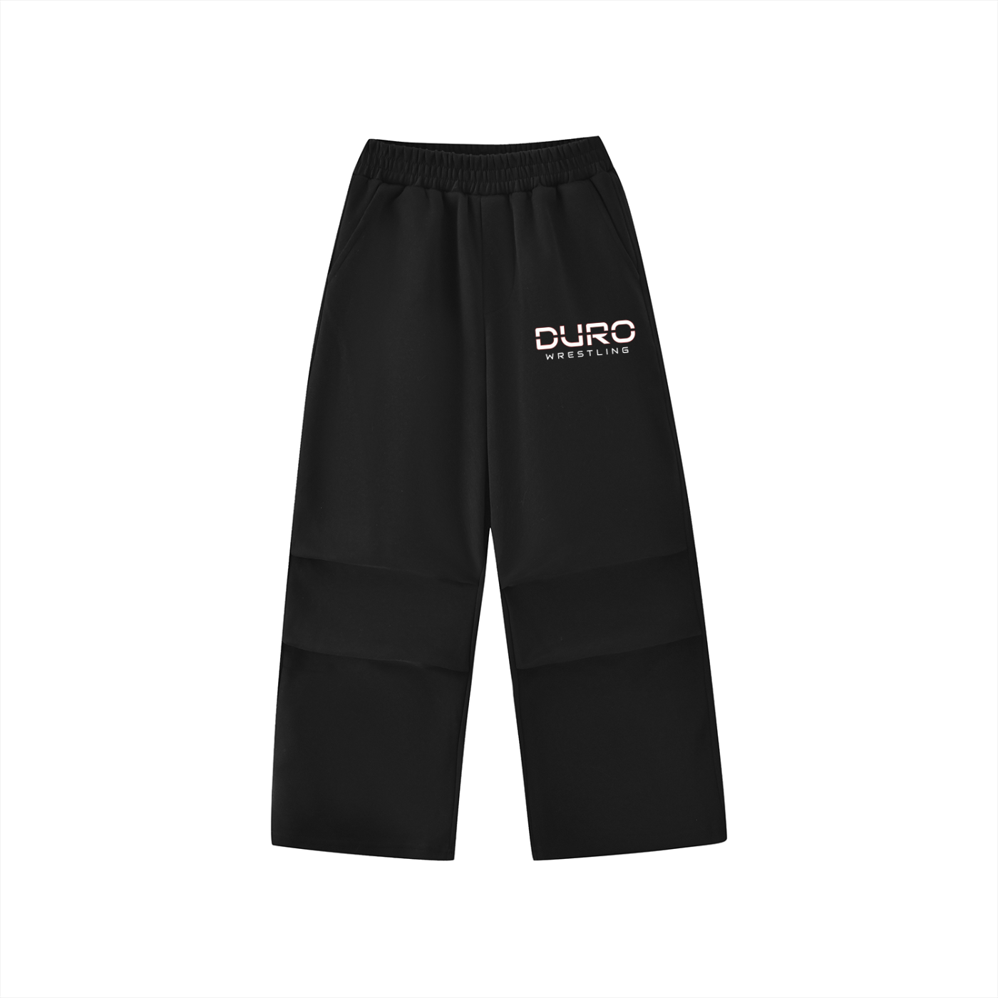 DURO Youth Wrestling straight-leg sweatpants in flower grey, front view