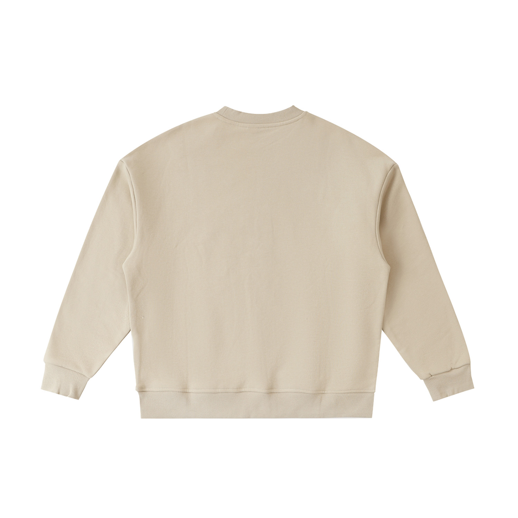 DURO Youth Wrestling heavyweight fleece crewneck in navy blue, back view
