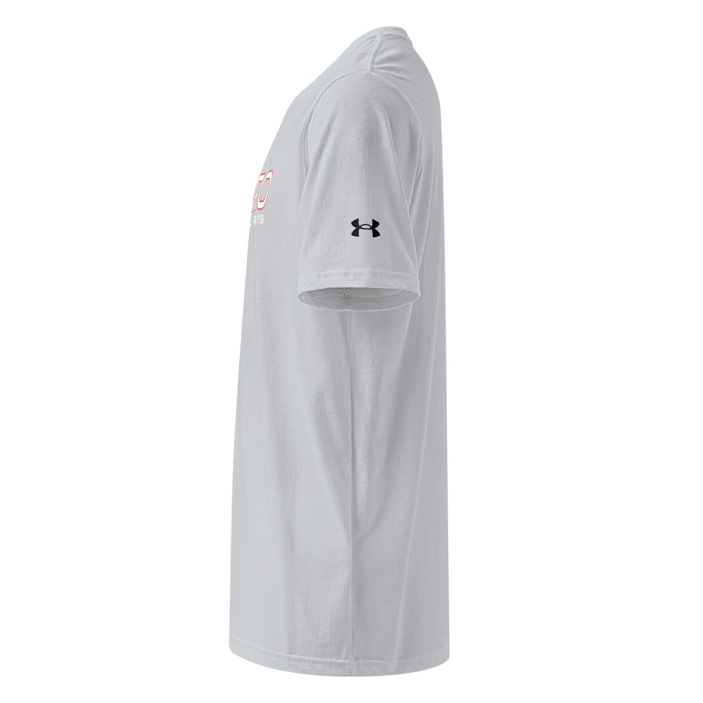 DURO Martial Arts Under Armour performance tee in grey, left side view