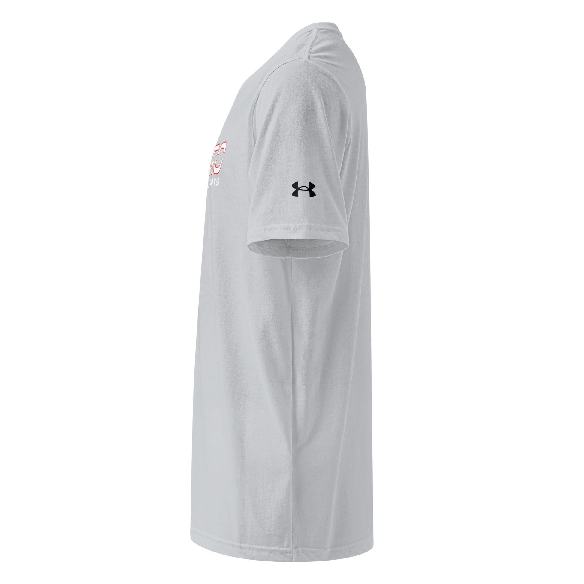 DURO Martial Arts Under Armour performance tee in grey, left side view