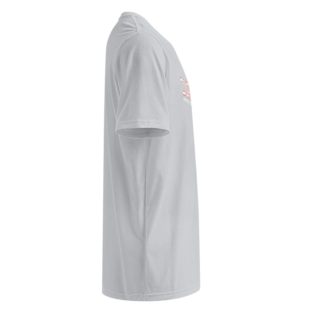 DURO Martial Arts Under Armour performance tee in grey, right side view