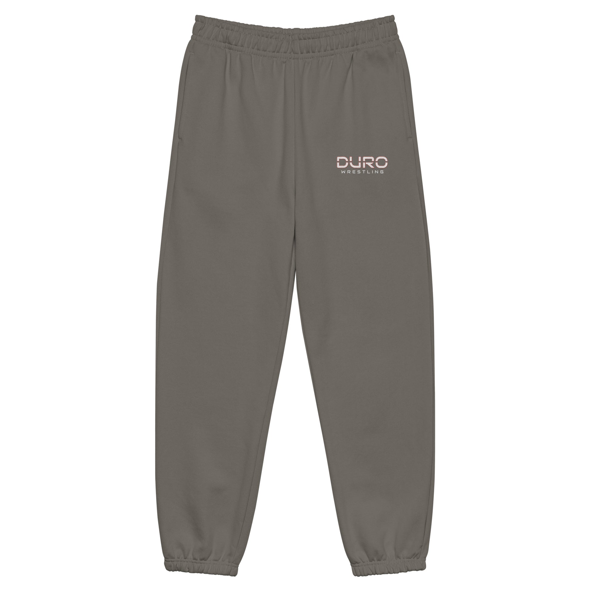 DURO Wrestling heavyweight sweatpants in asphalt grey, front view