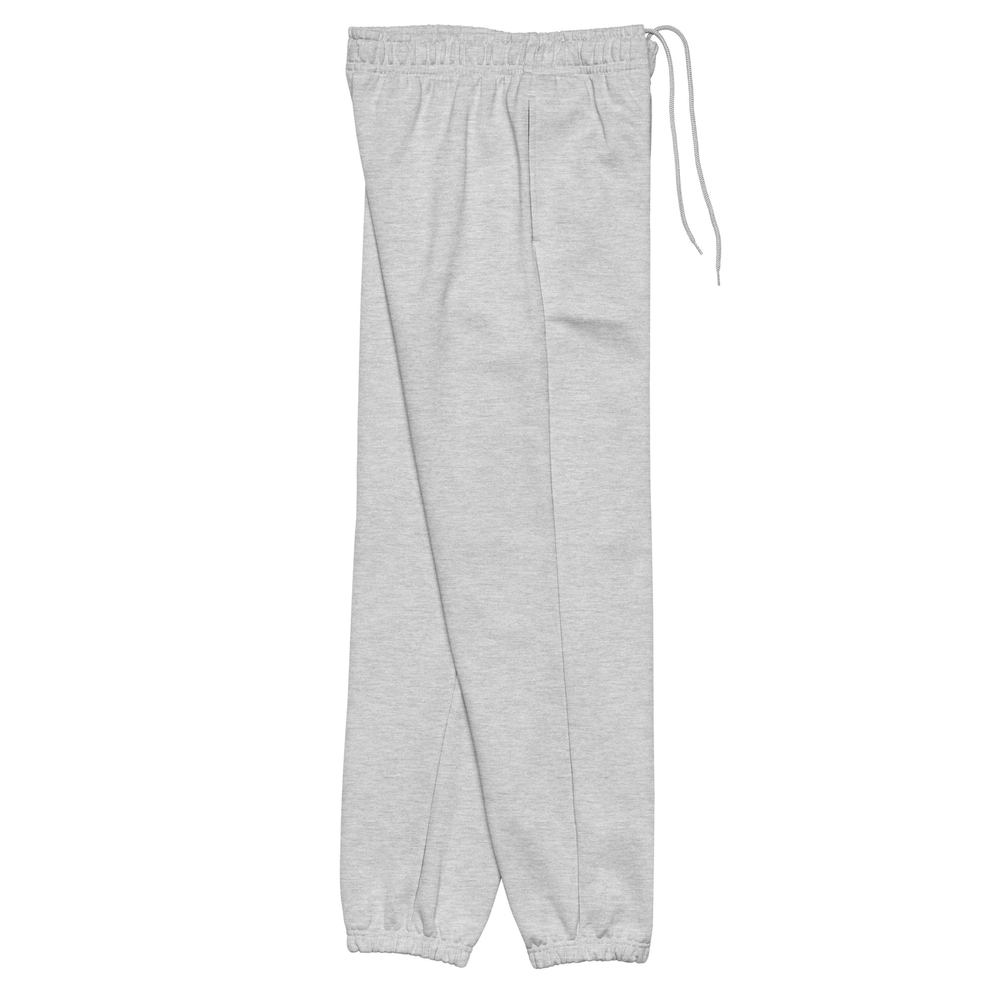 DURO Wrestling heavyweight sweatpants in athletic heather grey, right side view