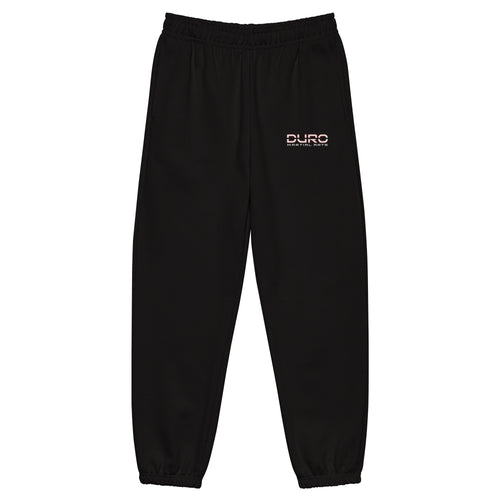 DURO Martial Arts heavyweight sweatpants in black, front view