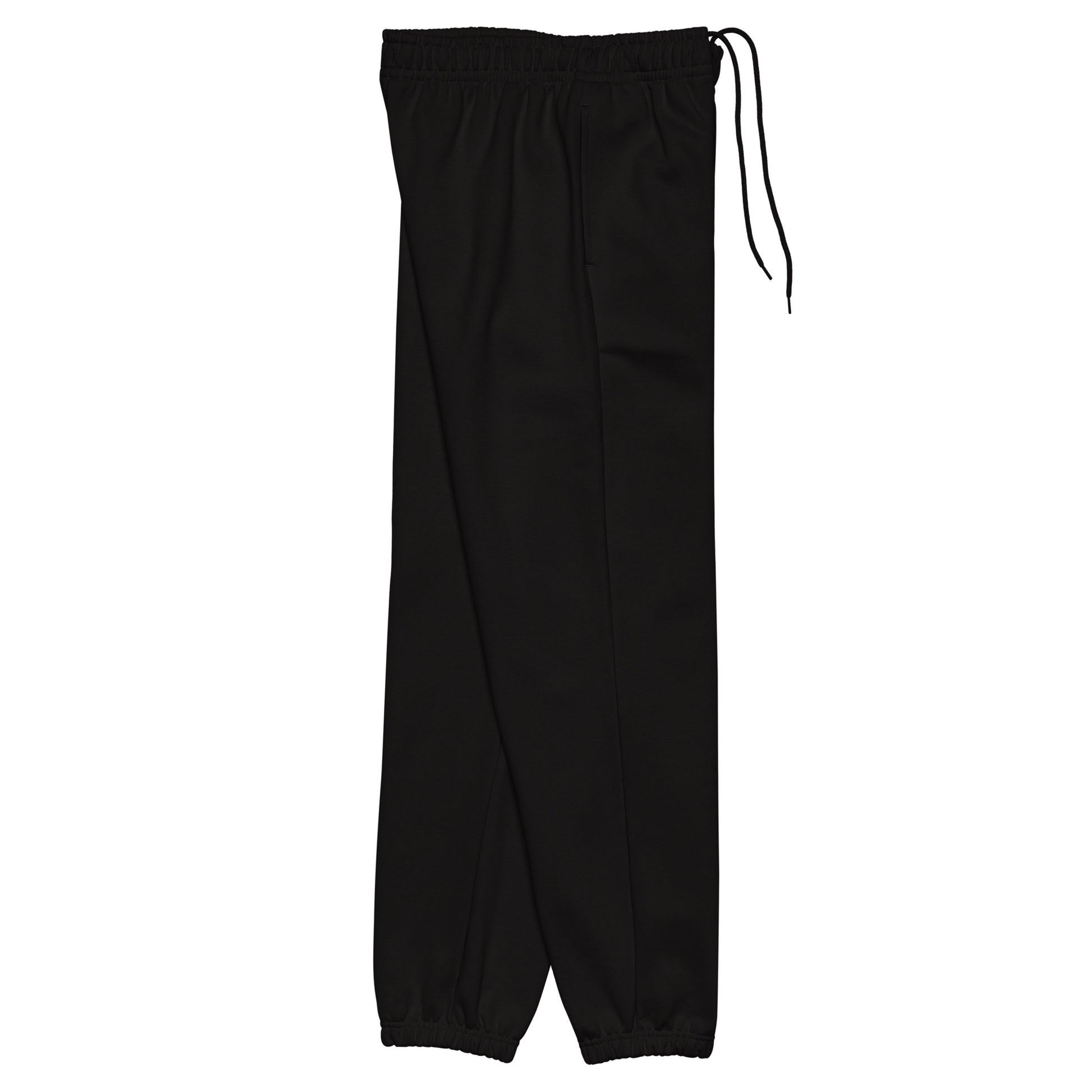 DURO Wrestling heavyweight sweatpants in black, right side view