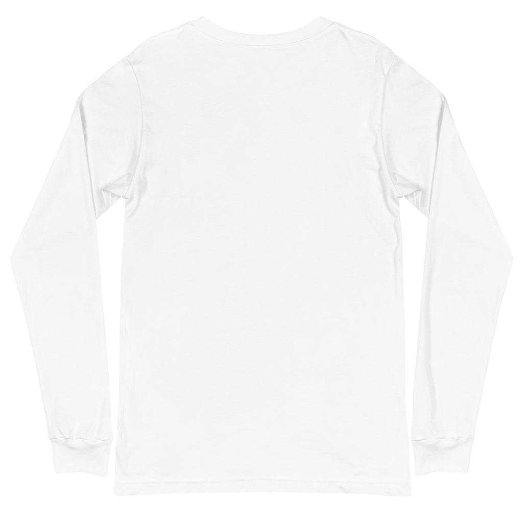 DURO Wrestling everyday long sleeve tee in white, back view
