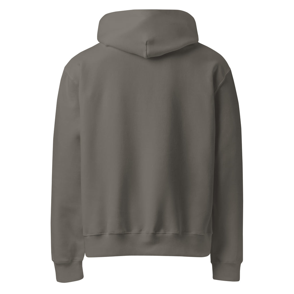 DURO Wrestling heavyweight hoodie in asphalt grey, back view