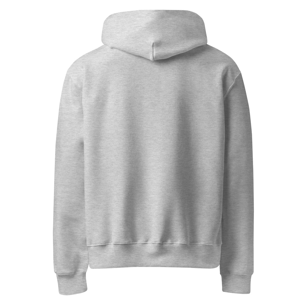 DURO Wrestling heavyweight hoodie in athletic heather grey, back view