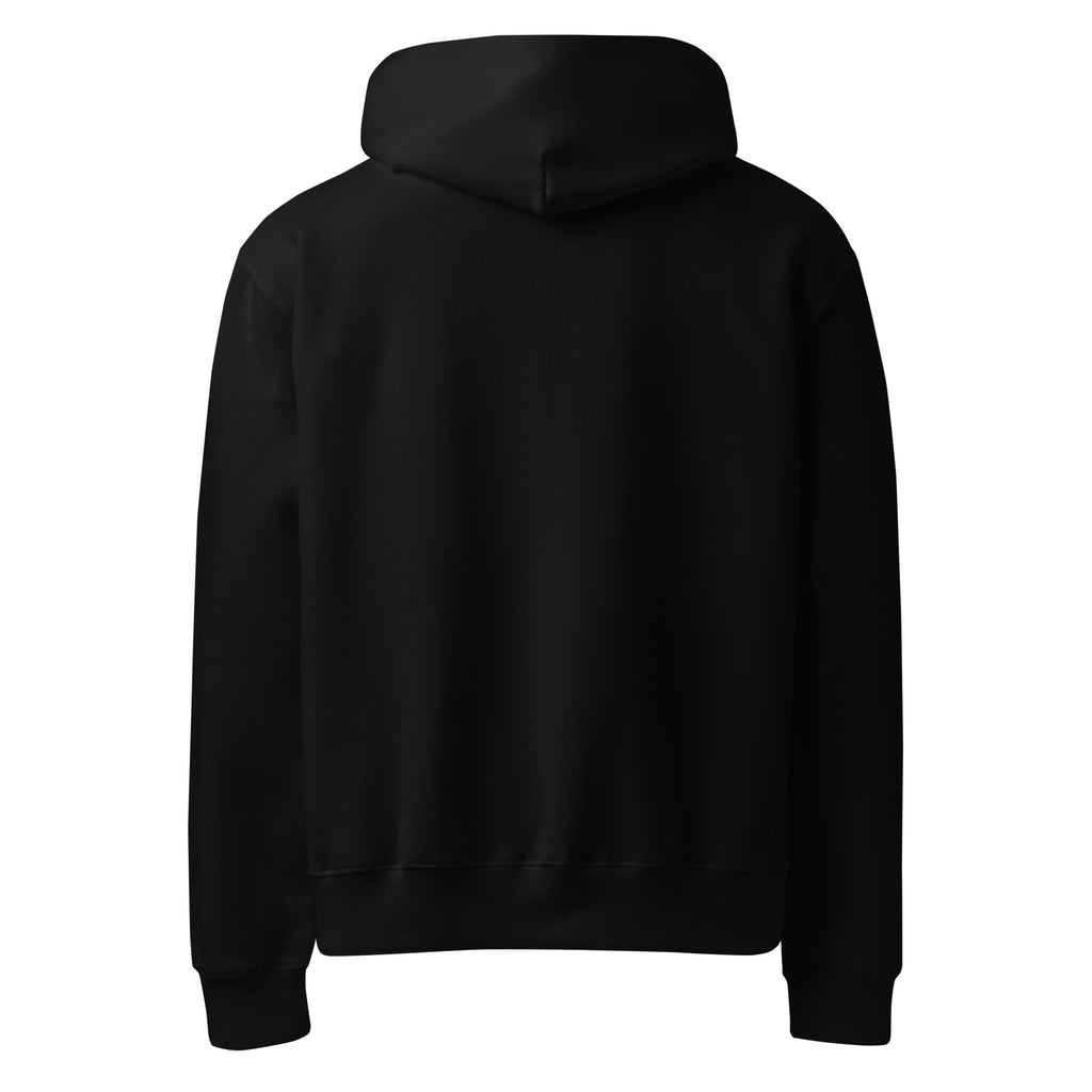 DURO Wrestling heavyweight hoodie in black, back view