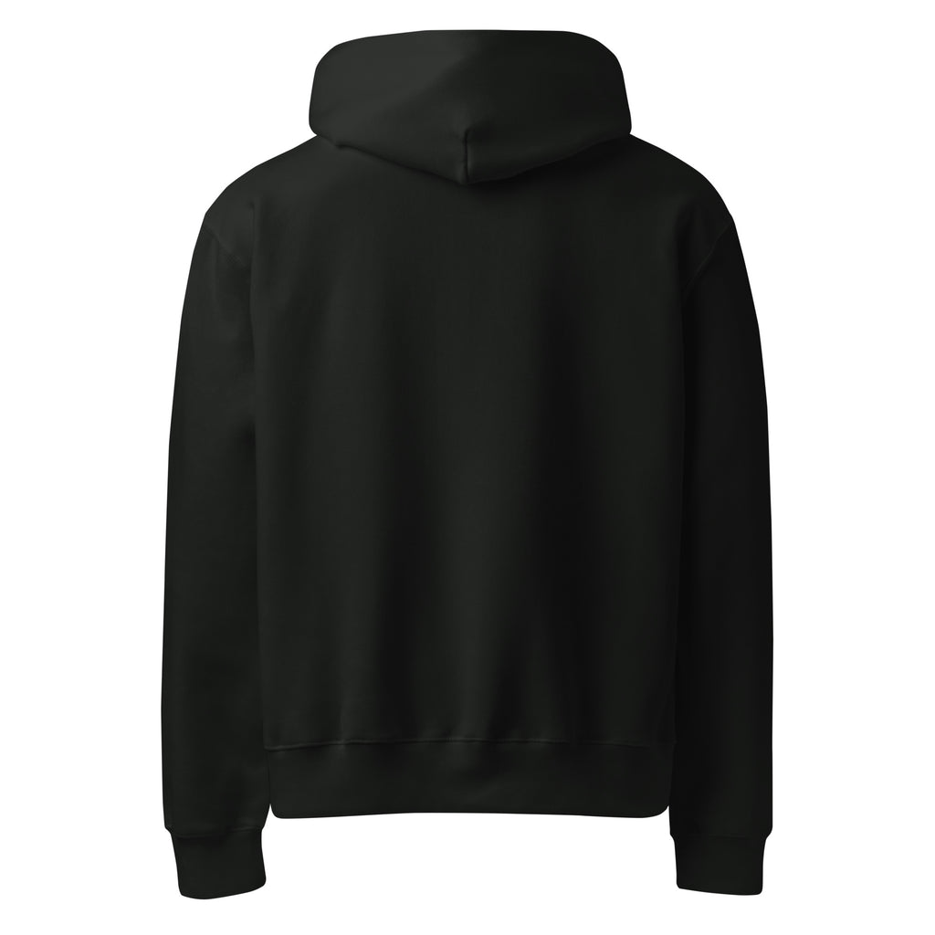 DURO Martial Arts heavyweight hoodie in vintage black, back view