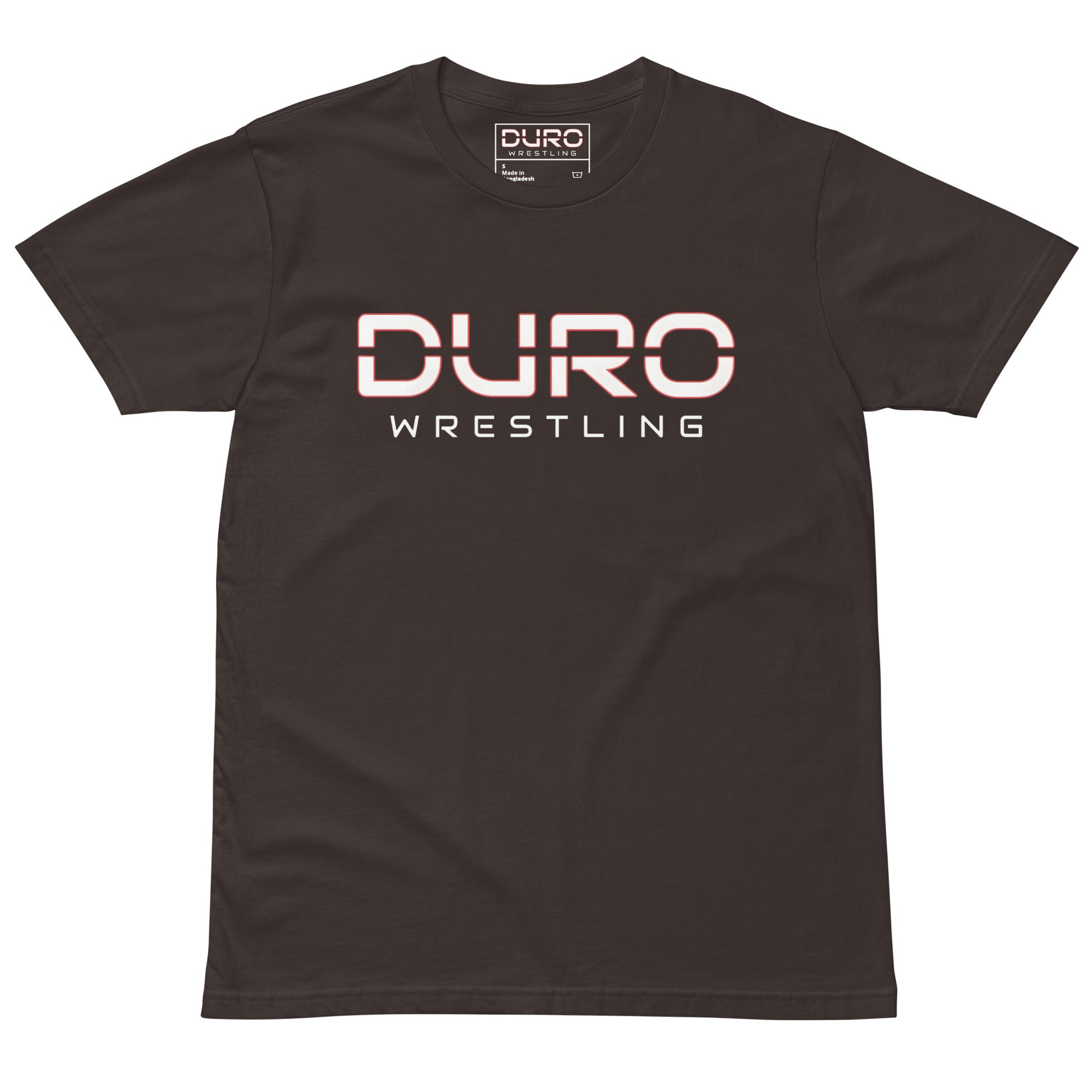 DURO Wrestling everyday tee in coal, front view