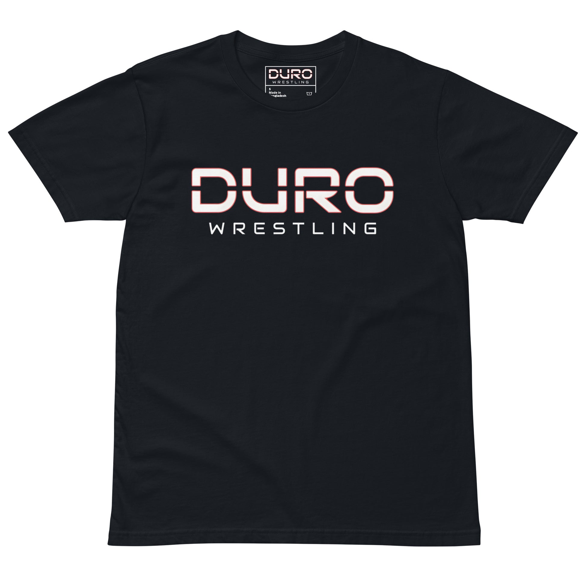 DURO Wrestling everyday tee in navy, front view