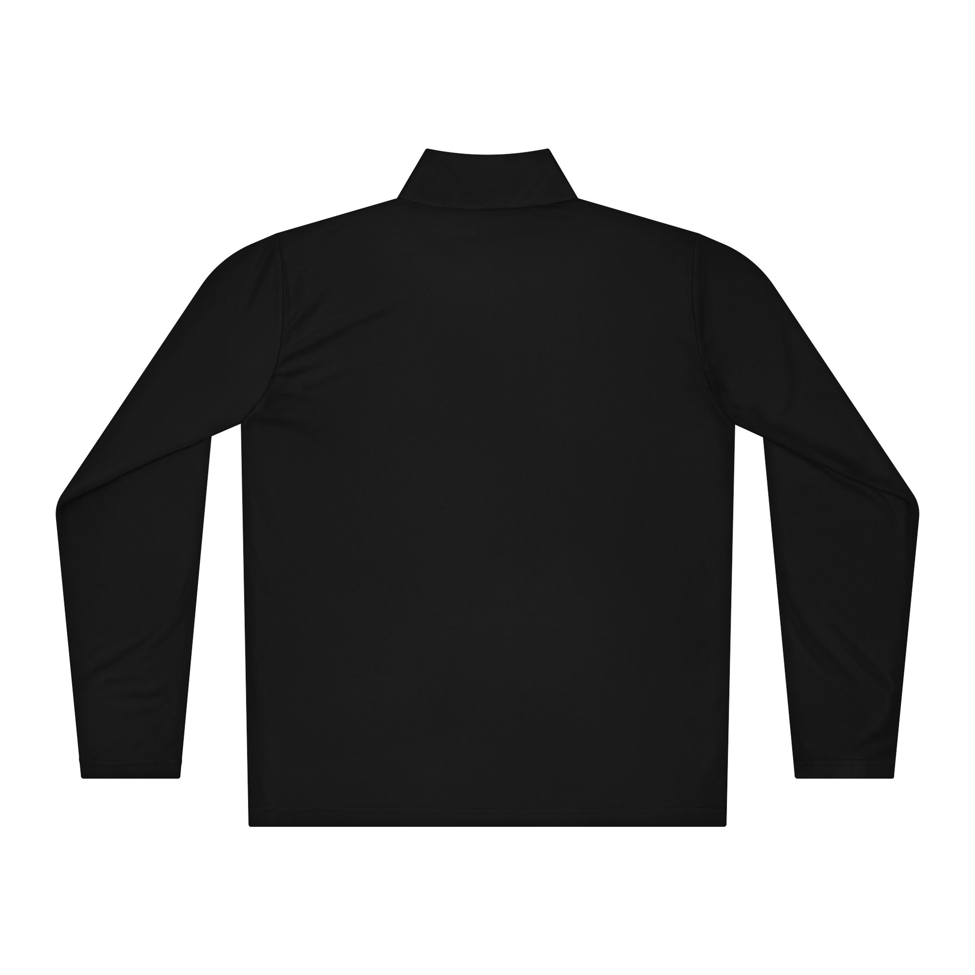 DURO Martial Arts performance quarter-zip in black, back view