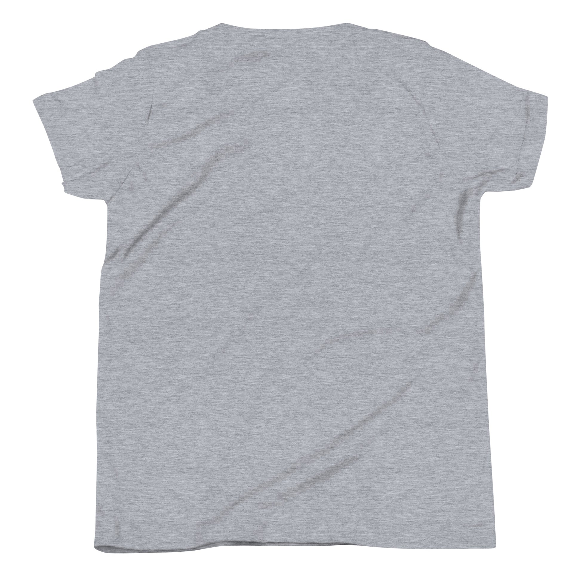 DURO Youth Wrestling everyday tee in athletic heather grey, back view