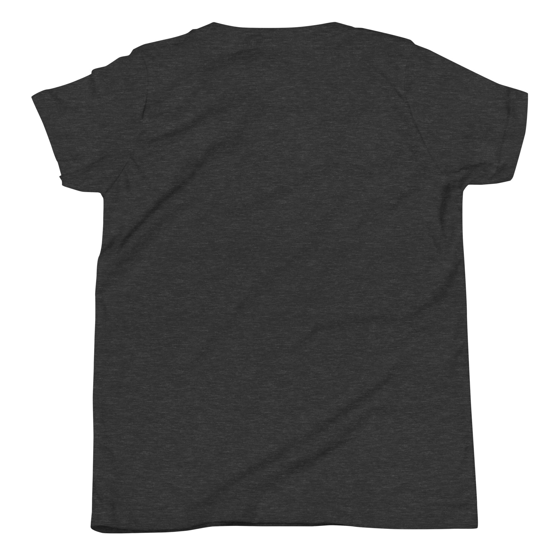 DURO Youth Wrestling everyday tee in dark grey heather, back view