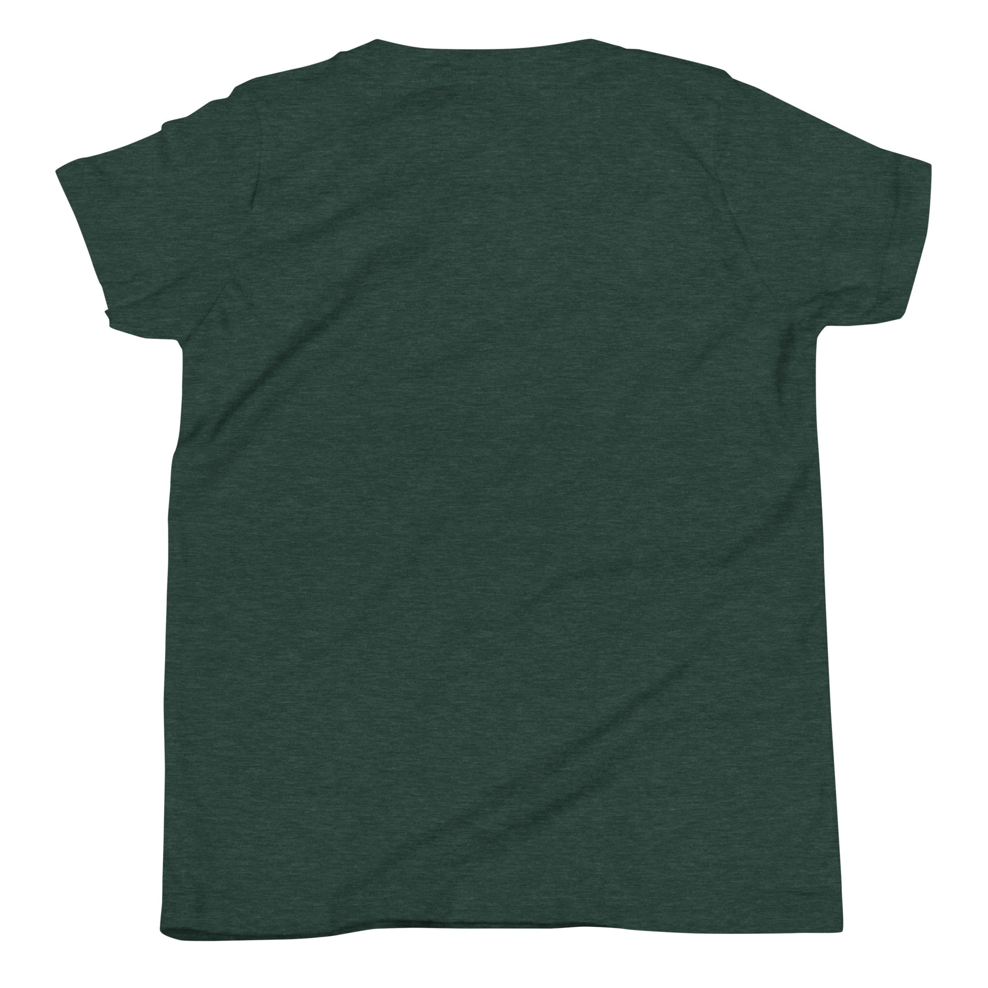 DURO Youth Wrestling everyday tee in heather forest green, back view
