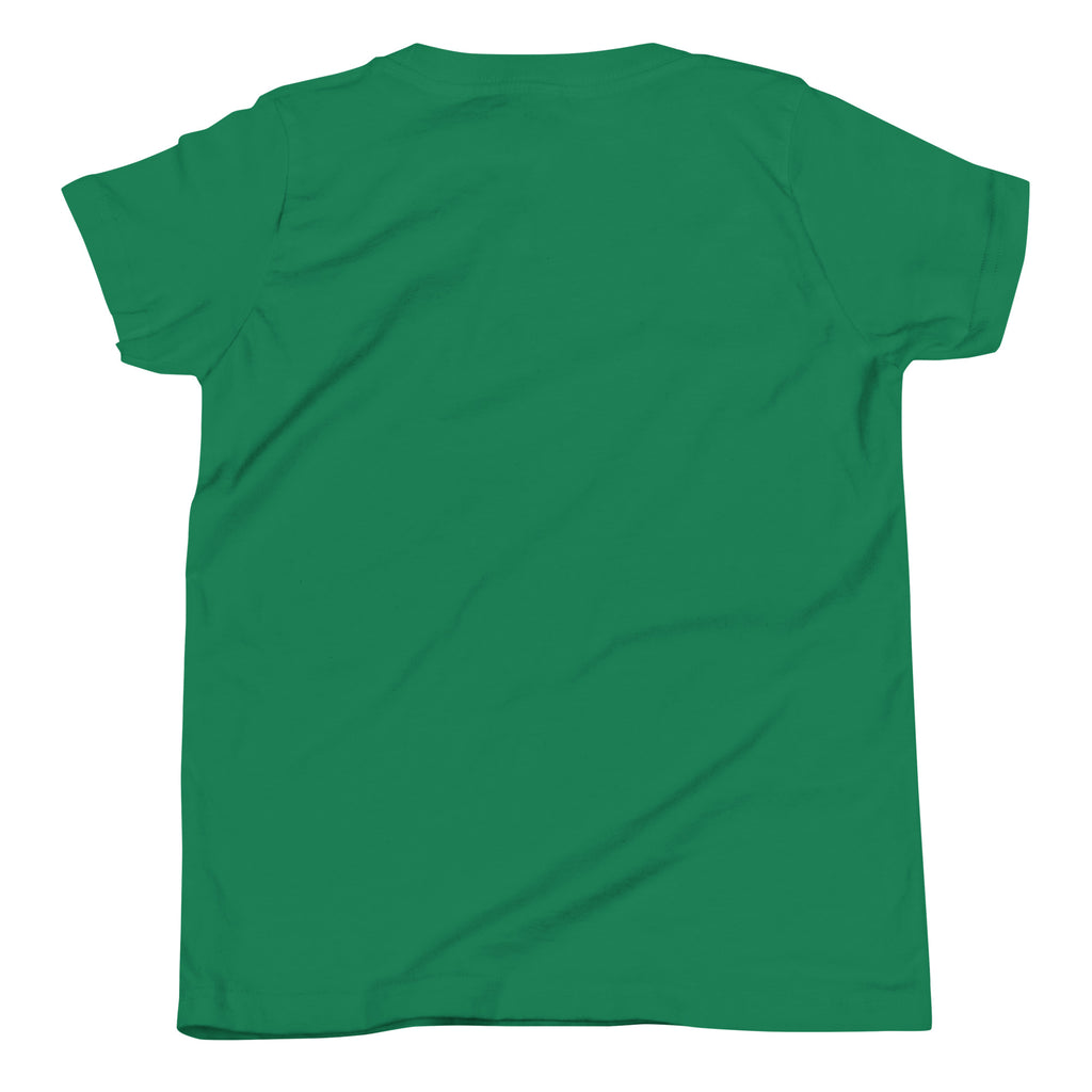 DURO Youth Wrestling everyday tee in kelly green, back view