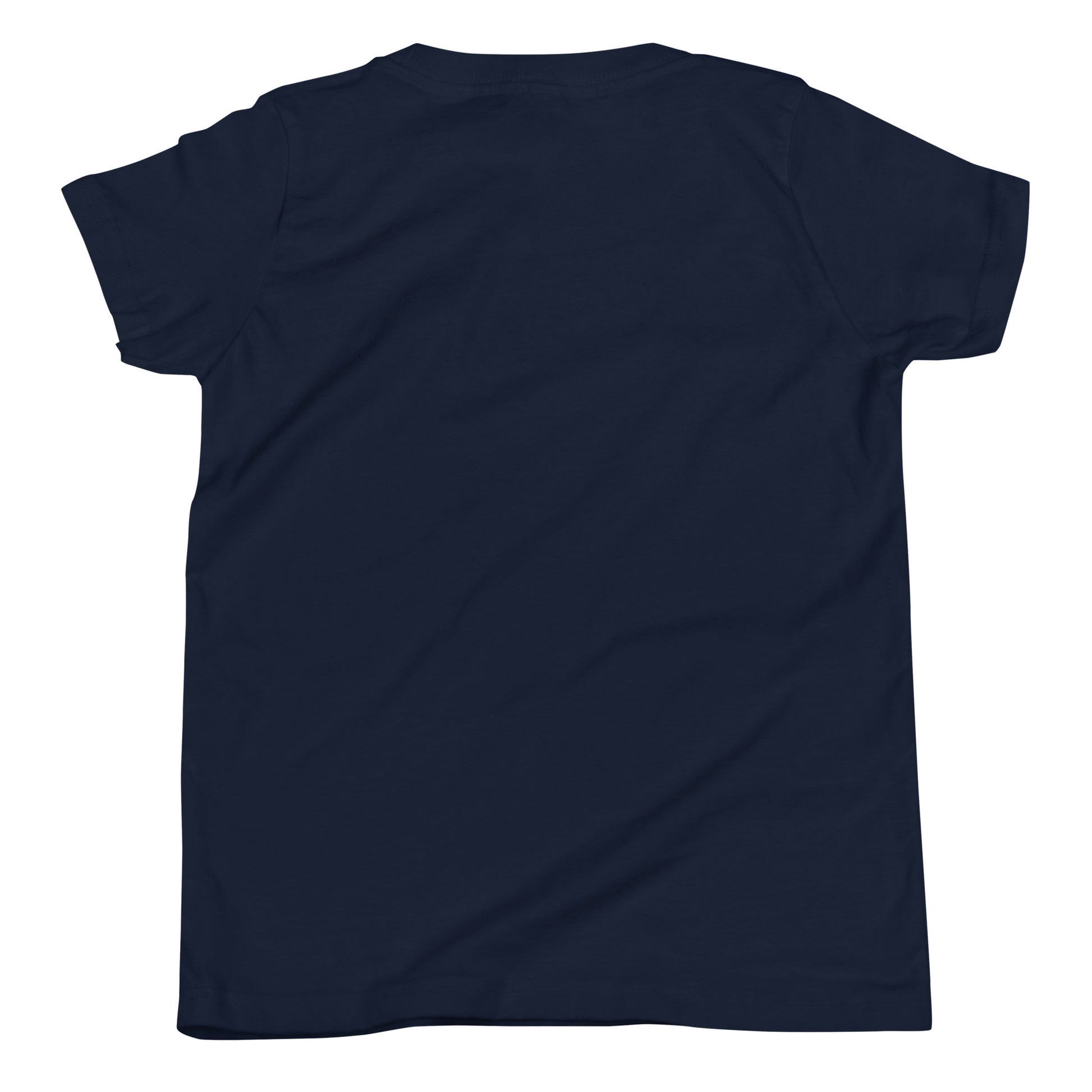 DURO Youth Wrestling everyday tee in navy, back view