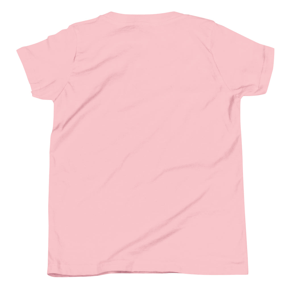 DURO Youth Wrestling everyday tee in pink, back view