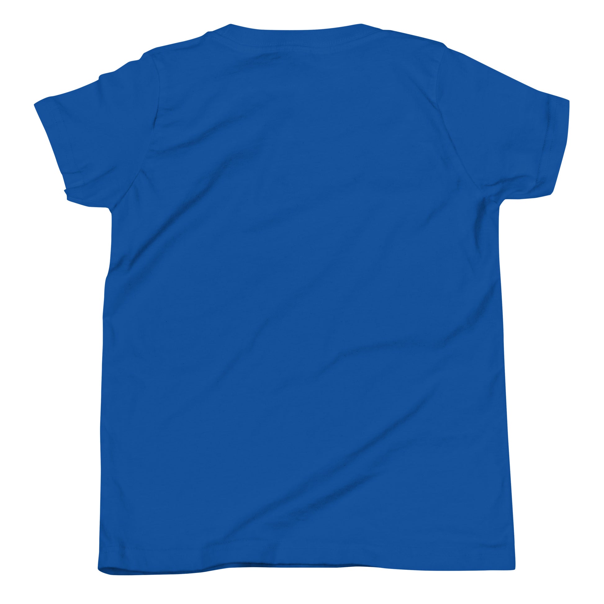 DURO Youth Wrestling everyday tee in true royal blue, back view